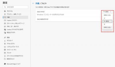 文字サイズ変更画像2