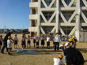 超特大シャボン玉ができた