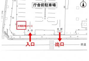 庁舎前駐車場図面