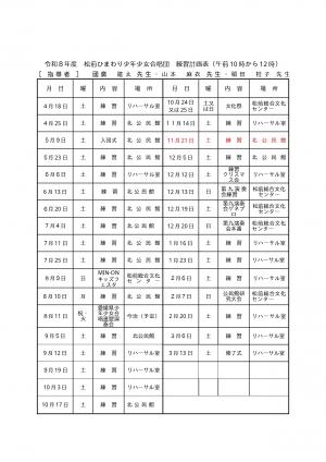 年間練習計画