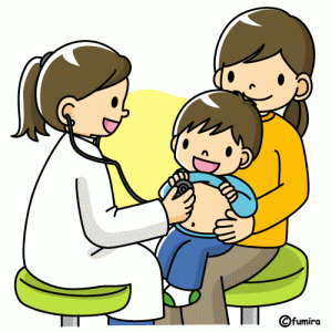 乳幼児健診のイラストの画像