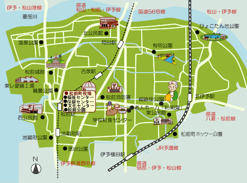 松前町内地図の画像