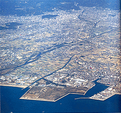 松前町航空写真